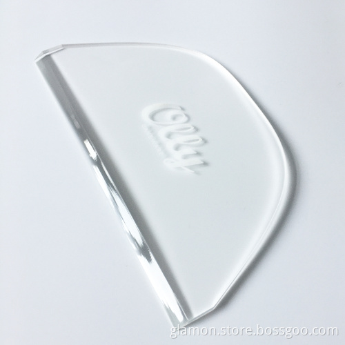 Acrylic Transparent Cake Baking Tool Acrylic Plastic Bevelled Edge Foolproof Scraper